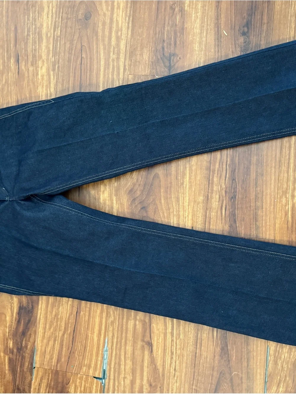 Armani Exchange Womens Boot Cut Jeans in Dark Navy with Gold Hardware
